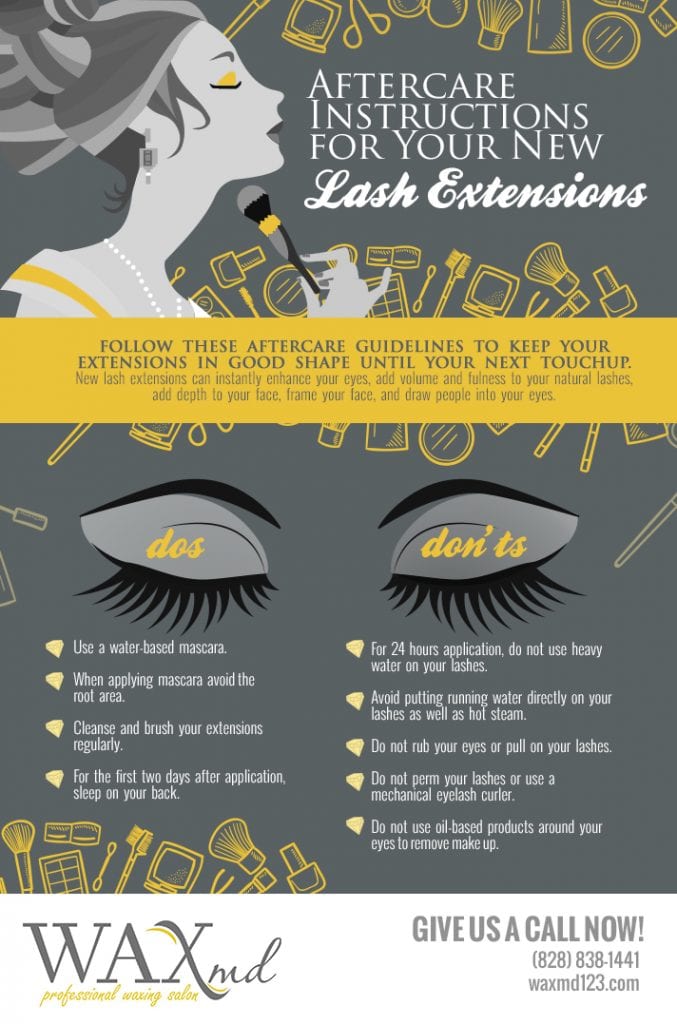 Aftercare Instructions for Your New Lash Extensions [Infographic] WAXmd