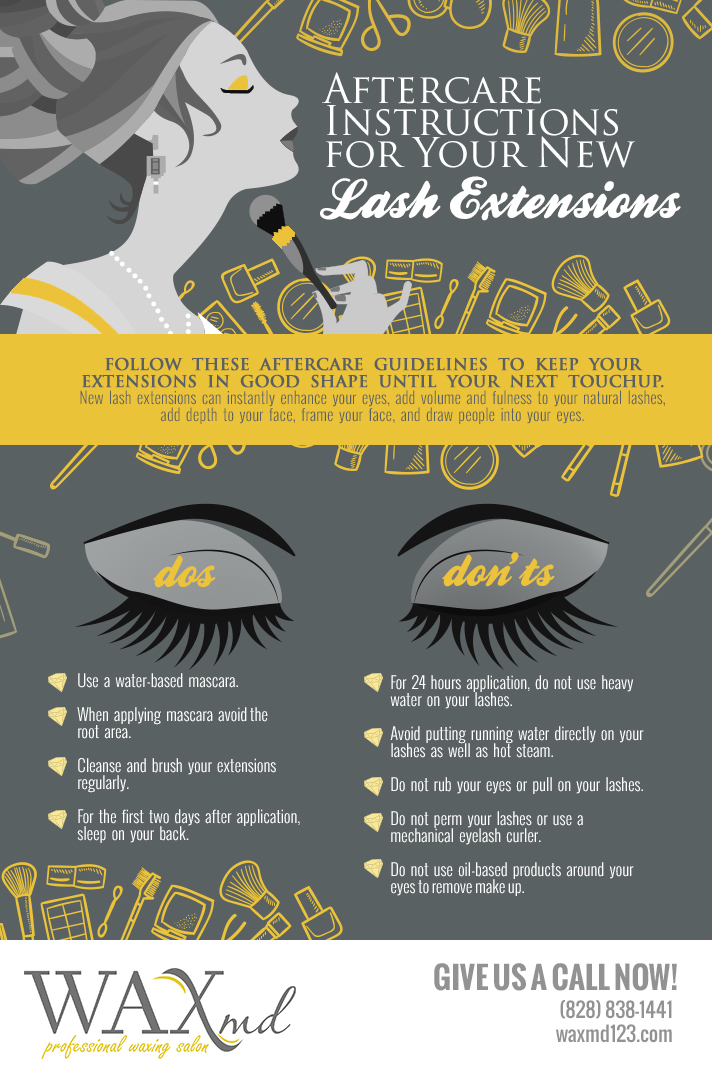 Aftercare Instructions for Your New Lash Extensions [Infographic]